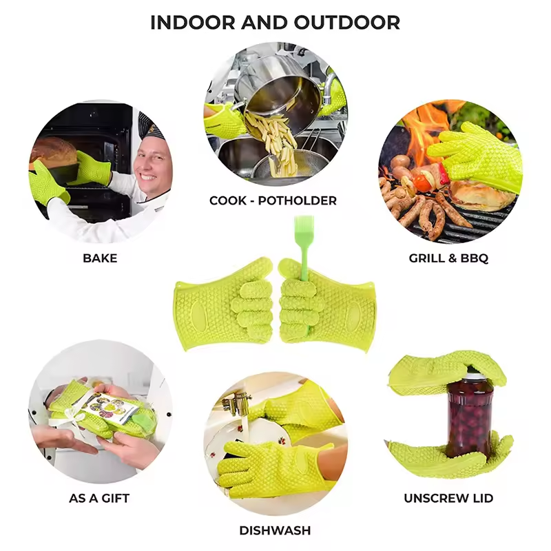 BBQ Silicone Grilling Gloves B - огляд і ціна Oven Mitt Silicone